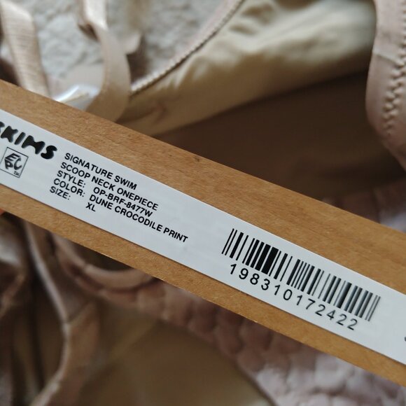 NEW Skims signature Scoop Neck One Piece size XL/Dune Crocodile Print - Picture 8 of 11